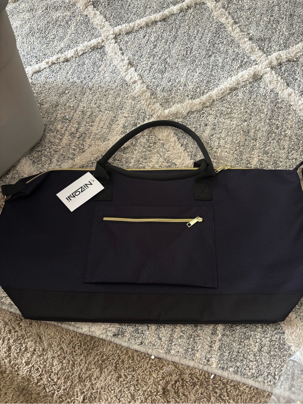 Navy and Black Weekend Duffel Bag 21 inch travel bag